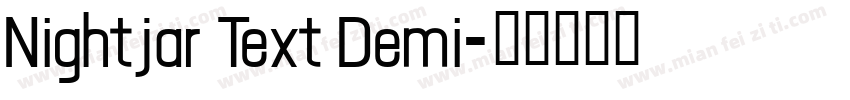 Nightjar Text Demi字体转换